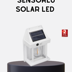 Solar Sensörlü Dış Mekan Lamba 3 Işık Modlu ve IP65 Dayanıklı
