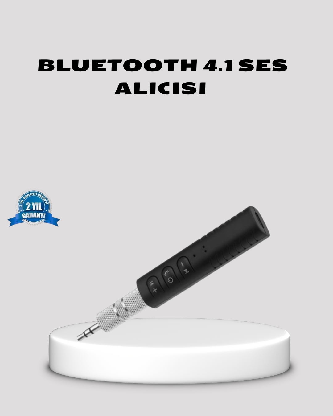 Bluetooth 4.1 Müzik Alıcısı 3.5mm Aux Girişli Mini Kablosuz Adaptör