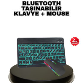 Aydınlatmalı Türkçe Q RGB Klavye Sessiz ve Dayanıklı Tuş Takımı