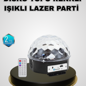 Bluetooth Hoparlörlü LED Disko Işığı Müzik Ritim Duyarlı ve Taşınabilir