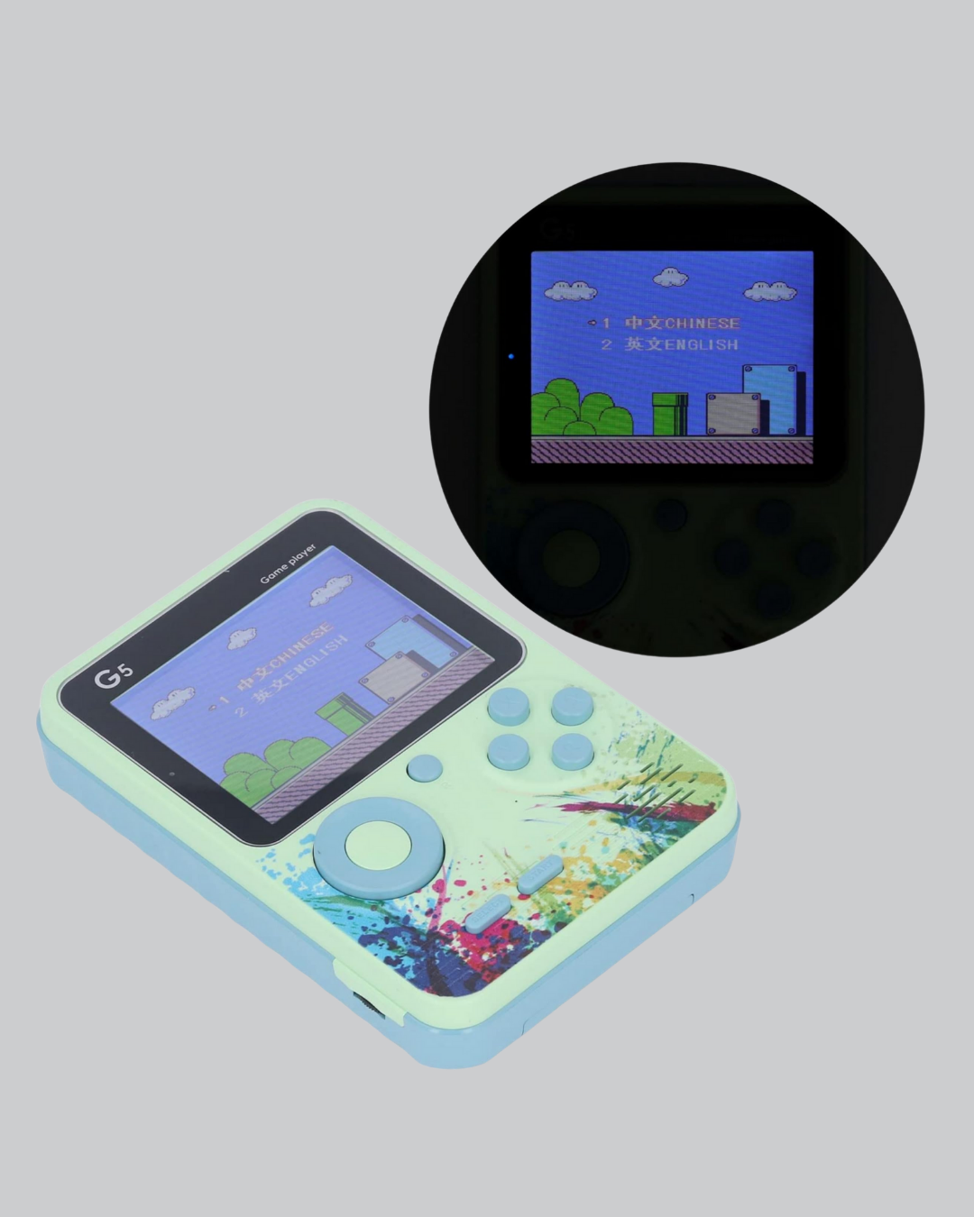 500 Oyunlu G5 Retro Mini Oyun Konsolu 3 İnç Ekran ve AV TV Desteği - Görsel 5