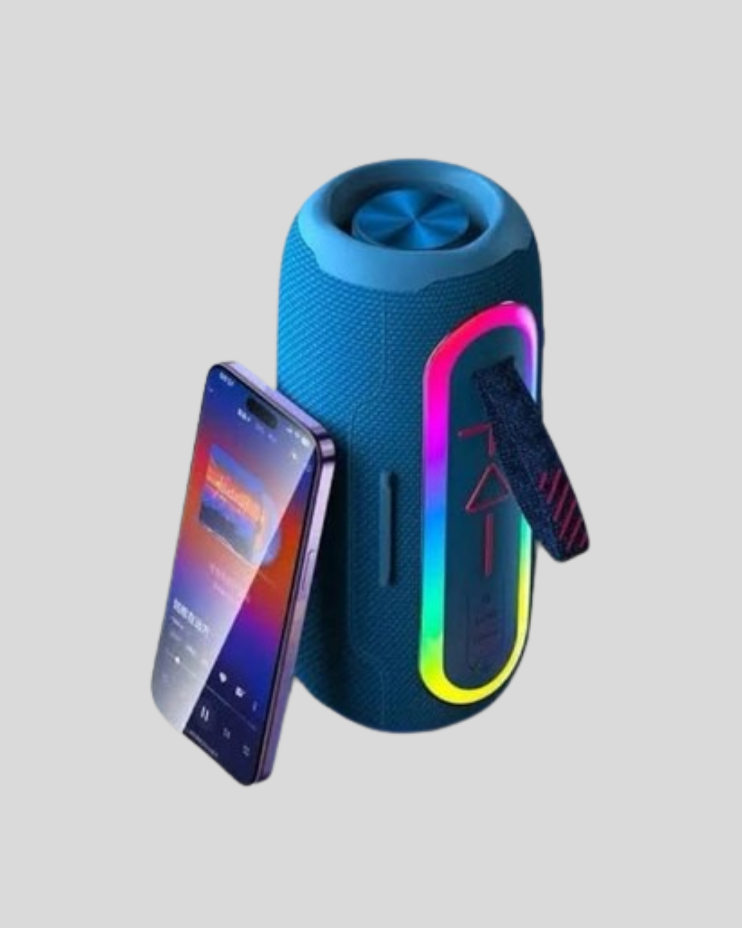 Mavi Taşınabilir Bluetooth Hoparlör Kompakt Tasarım ve Güçlü Ses - Görsel 2