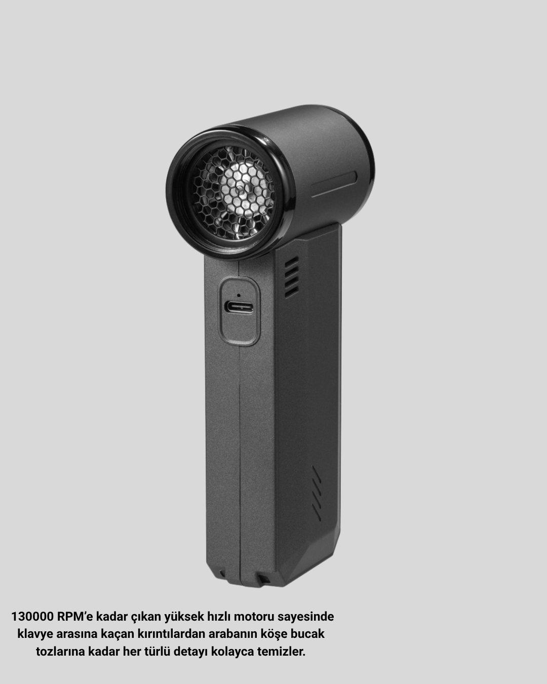 130000 RPM Çok Fonksiyonlu Şarjlı Hava Üfleme ve Vakum Temizlik Cihazı - Görsel 4