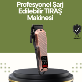 Şarjlı Saç Kesme Makinesi – 4 Kademeli Ayar LCD Ekran ve Hızlı Şarj Desteği
