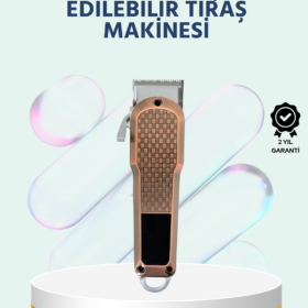 Şarjlı Saç Kesme Makinesi – Type-C Girişli LCD Ekranlı ve Sessiz Motor