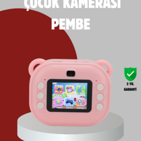 Anında Baskı Özellikli Çocuk Kamerası – 24MP HD Çift Lens 32GB Hafıza ve Oyun Modu