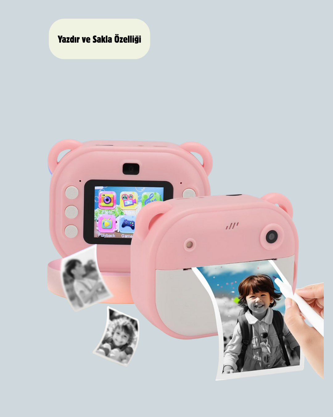 Anında Baskı Özellikli Şipşak Kamera 24MP HD Çift Lensli ve 32GB Hafızalı - Görsel 4