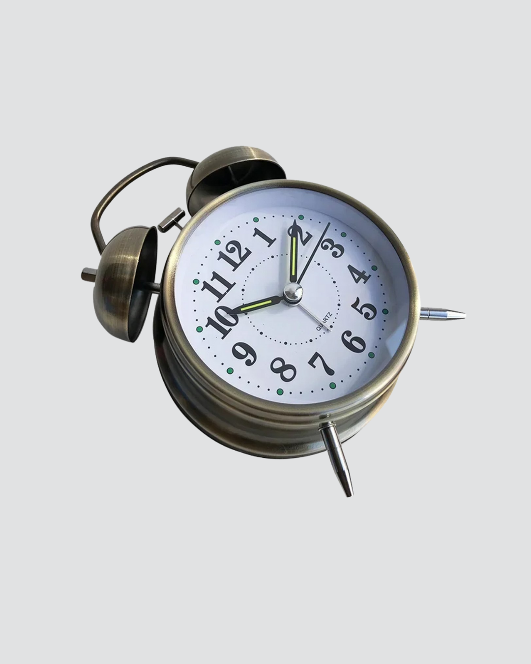 Nostaljik Bronz Metal Alarmlı Masa Saati Büyük Boy Dekoratif ve Şık Tasarım - Görsel 2