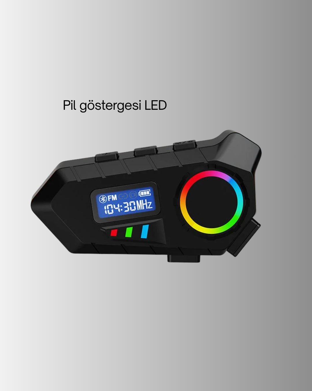 Suya Dayanıklı Bluetooth İnterkom 5.4 Hoparlör 500mAh Batarya ve FM Radyo Özellikli - Görsel 4