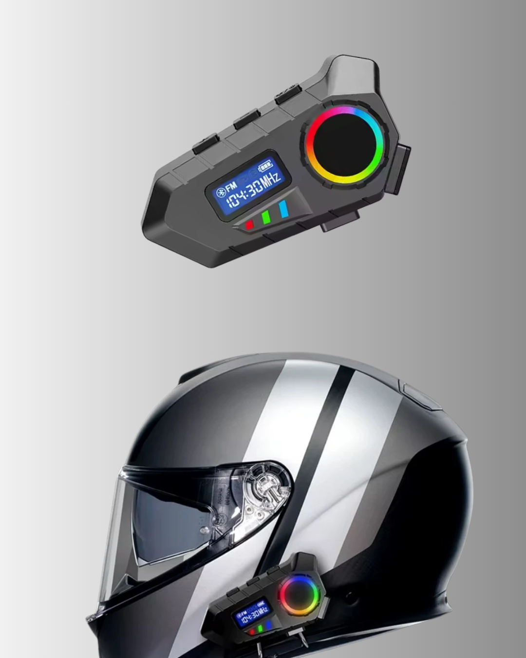 Suya Dayanıklı Bluetooth İnterkom 5.4 Hoparlör 500mAh Batarya ve FM Radyo Özellikli - Görsel 5