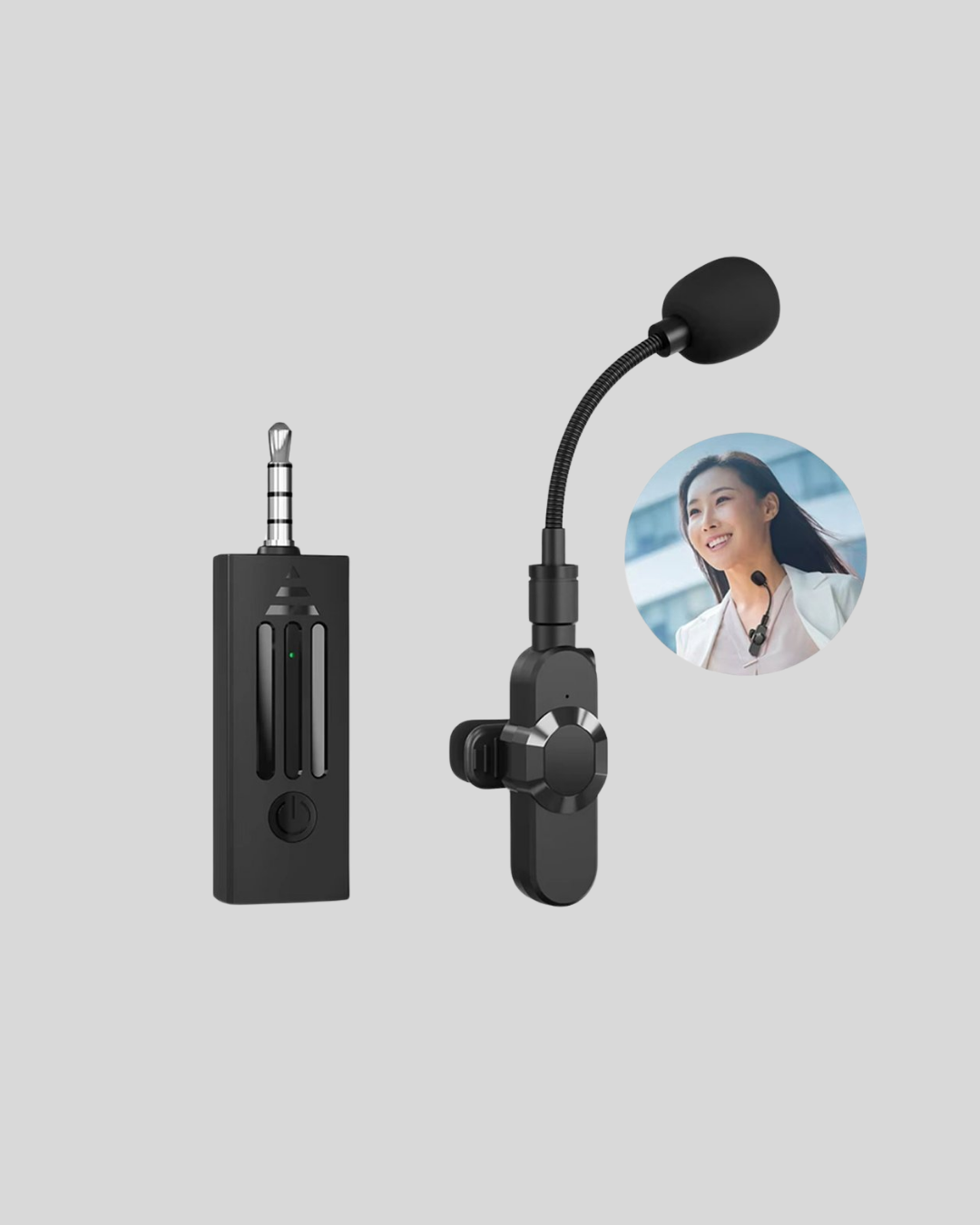 360° Kablosuz Yaka Mikrofonu – Gürültü Engelleme 60m Menzil Type-C Şarjlı - Görsel 5