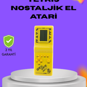 Klasik Tetris Oyunu El Konsolu – Taşınabilir Pil ile Çalışan Retro El Aterisi