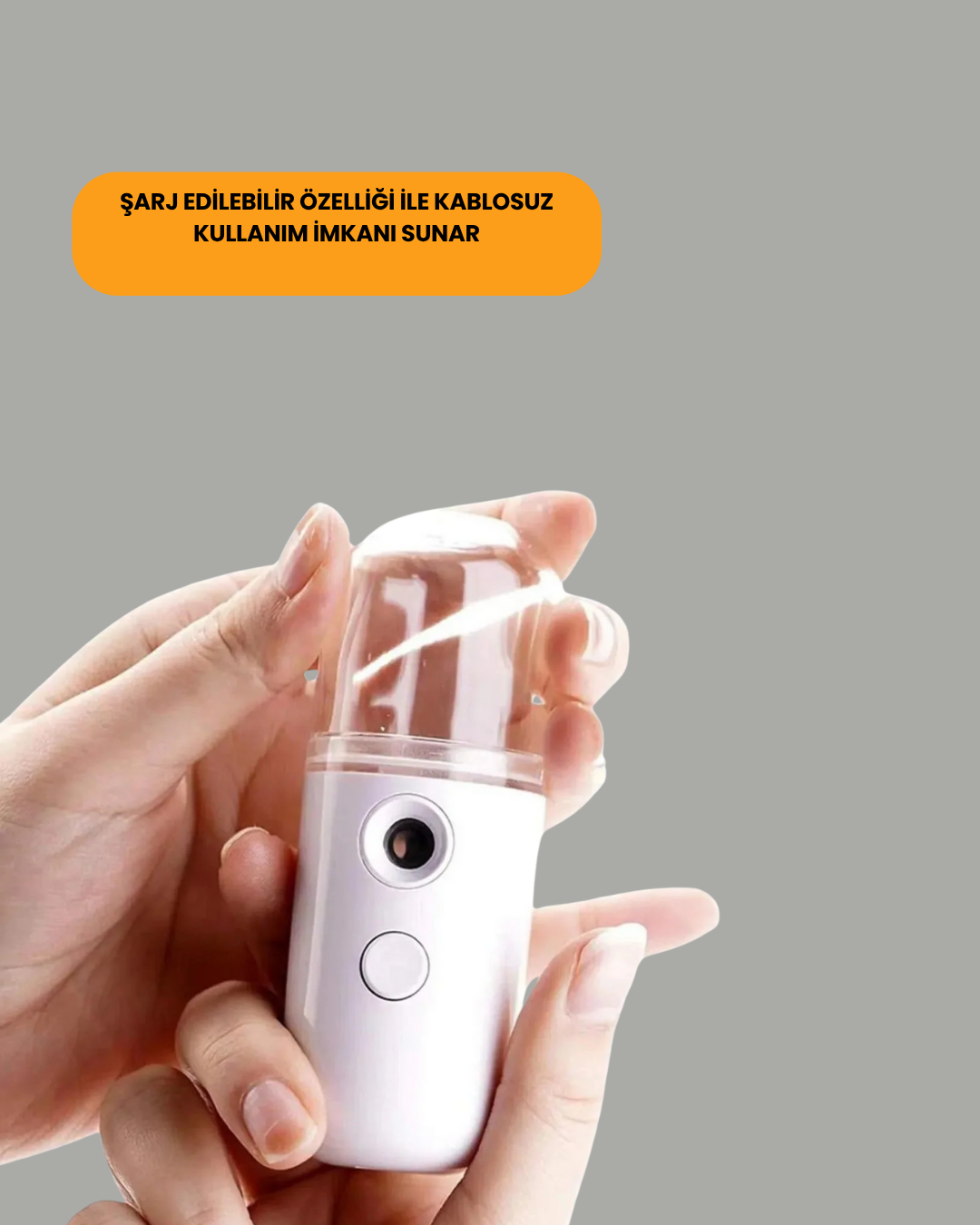 Mini Şarjlı Buhar Nemlendirici – Taşınabilir Enerji Tasarruflu Kablosuz Kullanım - Görsel 4