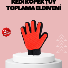 Evcil Hayvanlar İçin Tüy Dökülme Önleyici Eldiven – Masaj ve Temizlik İçin Yumuşak Silikon Uçlu