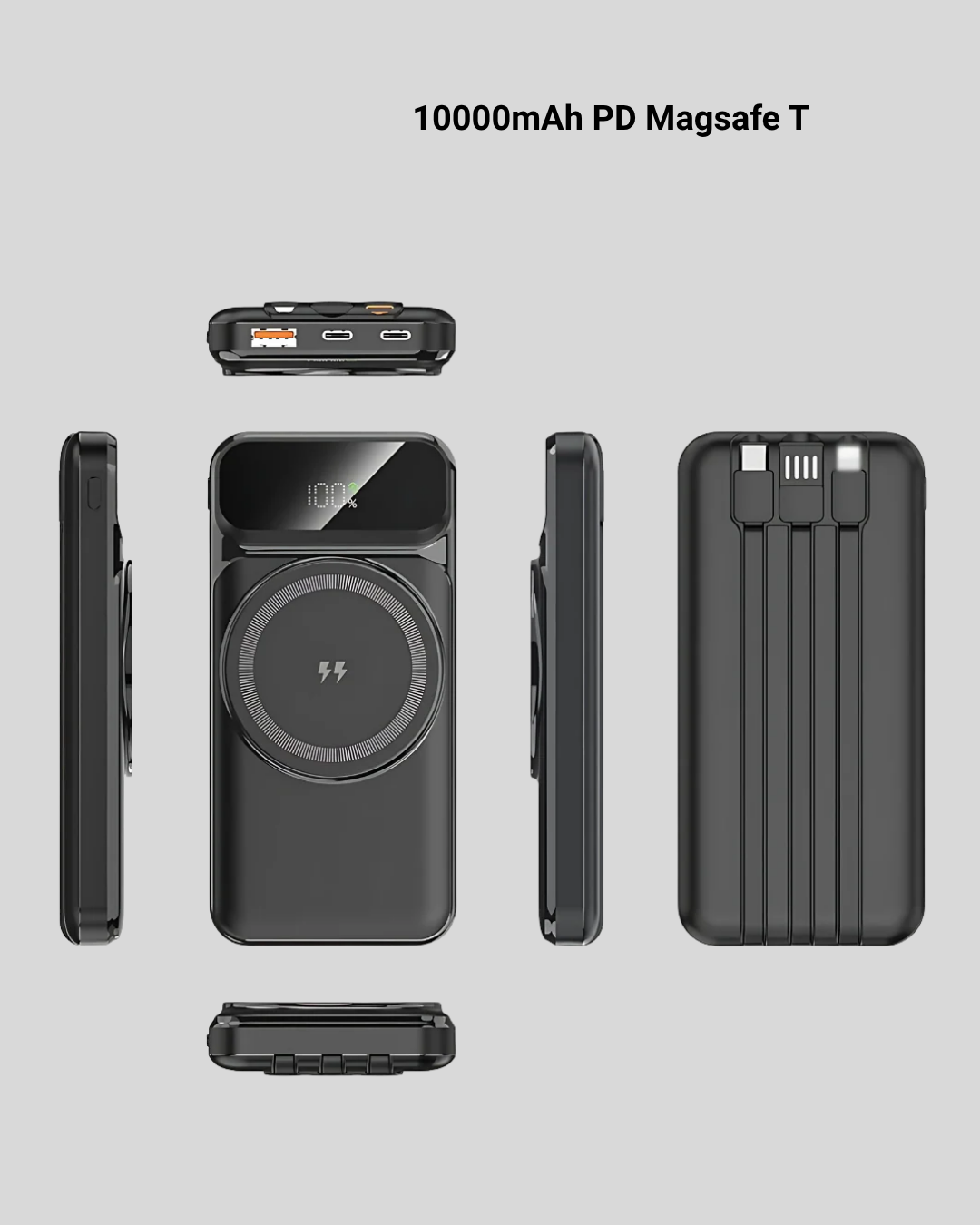 Kablosuz 15W Şarj Destekli 10000 mAh Taşınabilir Powerbank – Hızlı Şarj Özellikli - Görsel 2