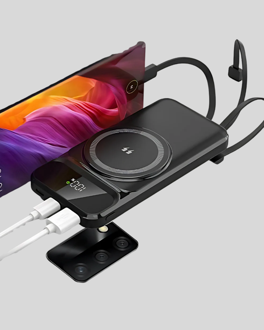 Kablosuz 15W Şarj Destekli 10000 mAh Taşınabilir Powerbank – Hızlı Şarj Özellikli - Görsel 5