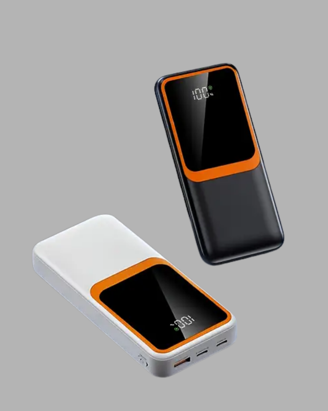 Powerbank 10000 mAh – Çift USB Çıkışlı Type-C Girişli Şık Beyaz Tasarım - Görsel 2