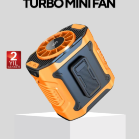 Dijital Ekranlı Turbo Mini Fan – 3 Kademeli Hız Sessiz Çalışma ve Type-C Şarj