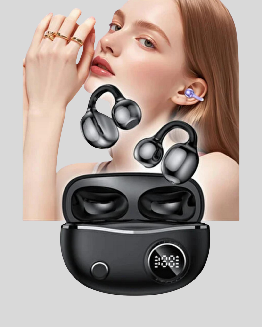 Açık Kulak Kablosuz Bluetooth Kulaklık – Konforlu Tasarım ve Uzun Süreli Kullanım - Görsel 2