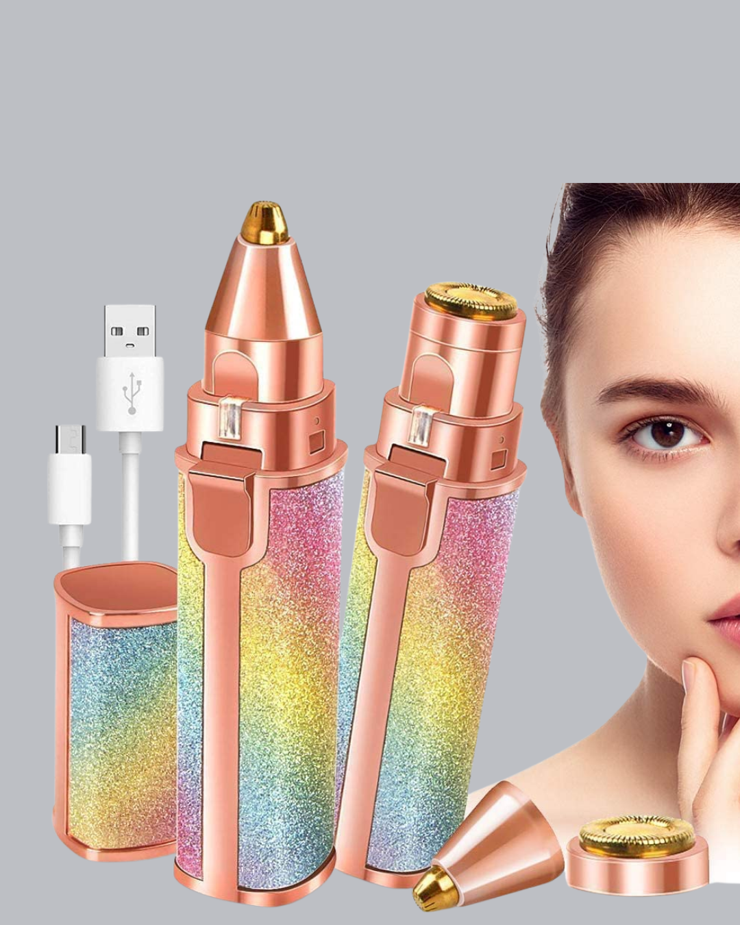 USB Şarjlı Kaş ve Yüz Tüy Alma Cihazı – Taşınabilir ve Acısız Kullanım - Görsel 2