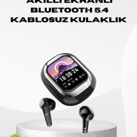 Akıllı Ekranlı Kablosuz Kulaklık – Gürültü Engelleme ve HD Ses Deneyimi