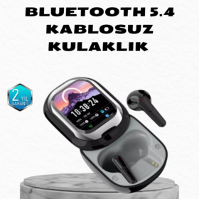 Aktif Gürültü Engelleme Özellikli Kablosuz Kulaklık – Akıllı Ekranlı Şarj Kutusu