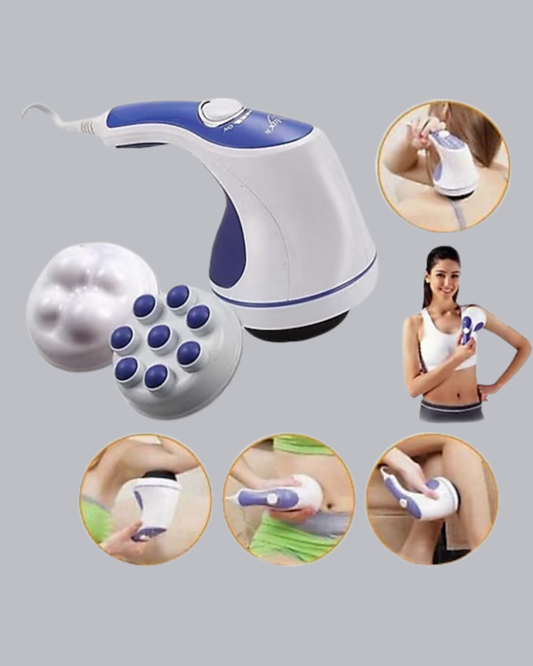 5 Başlıklı Elektrikli Masaj Aleti – Bölgesel İncelme ve Selülit Azaltıcı - Görsel 3