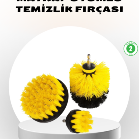 3’lü Matkap Ucu Fırça Seti – Derinlemesine Temizlik Tüm Yüzeylerle Uyumlu