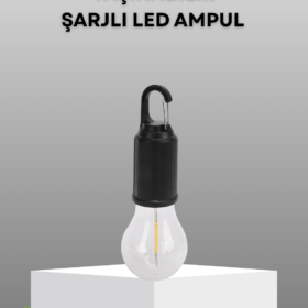Şarjlı Kancalı LED Lamba – Kamp Balkon ve Acil Durum Işığı