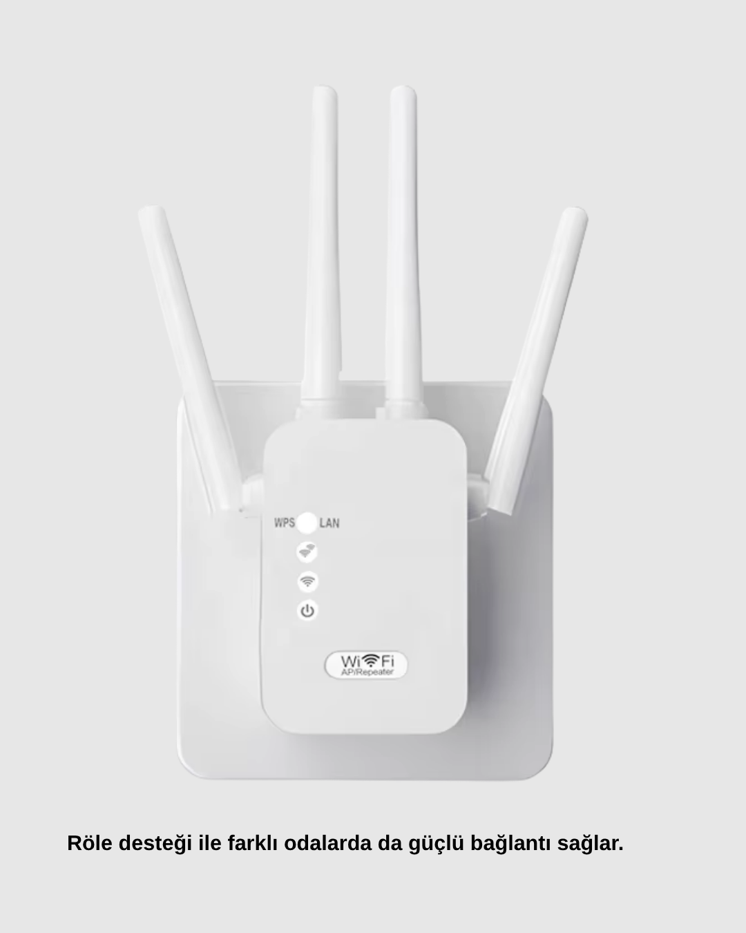 300Mbps WiFi Menzil Genişletici 4 Antenli WPA3 Güvenlikli Priz Tipi Repeater - Görsel 4