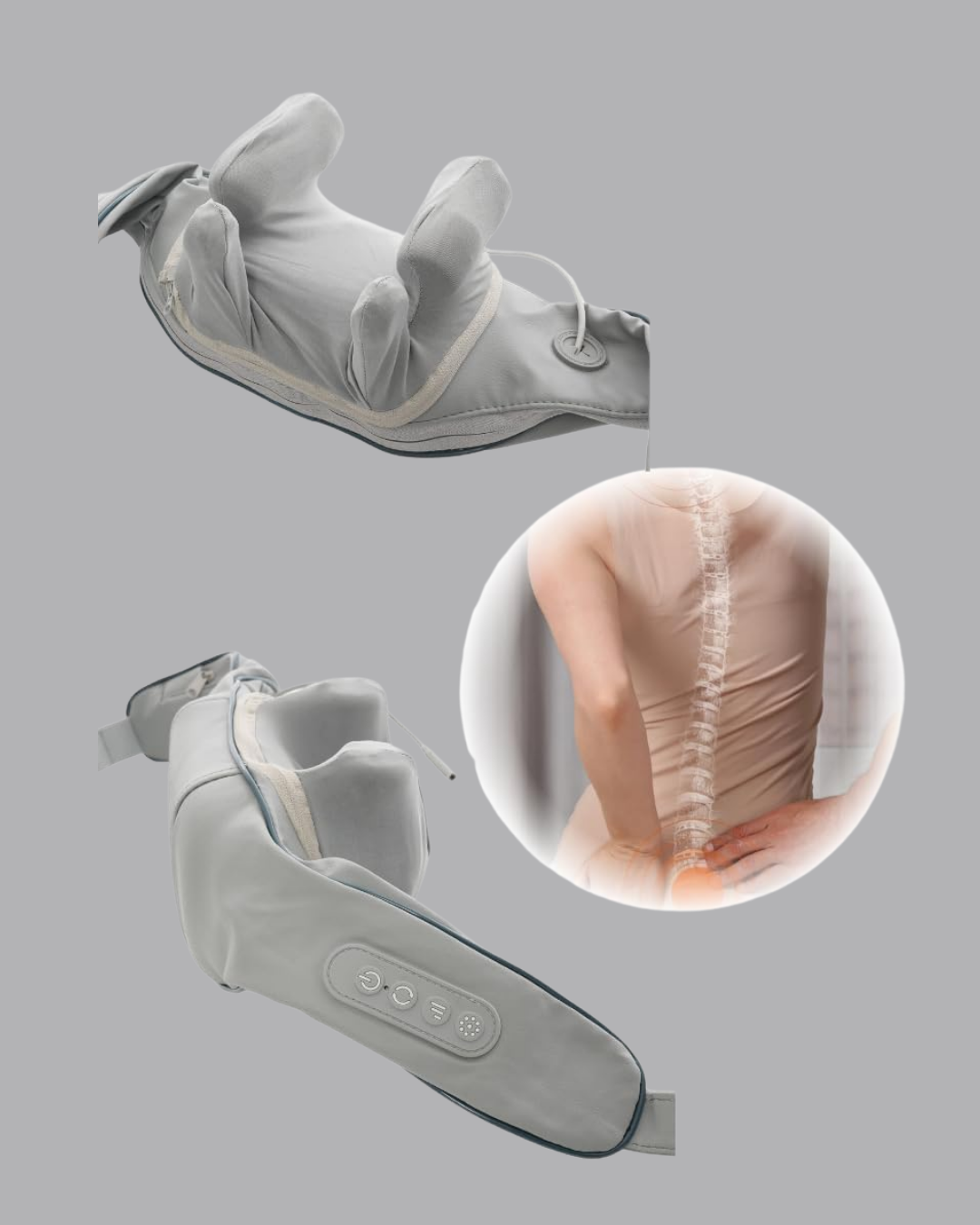 Isı Terapili Boyun ve Omuz Masaj Cihazı Sessiz Motorlu Çok Bölgeli Kullanım - Görsel 4