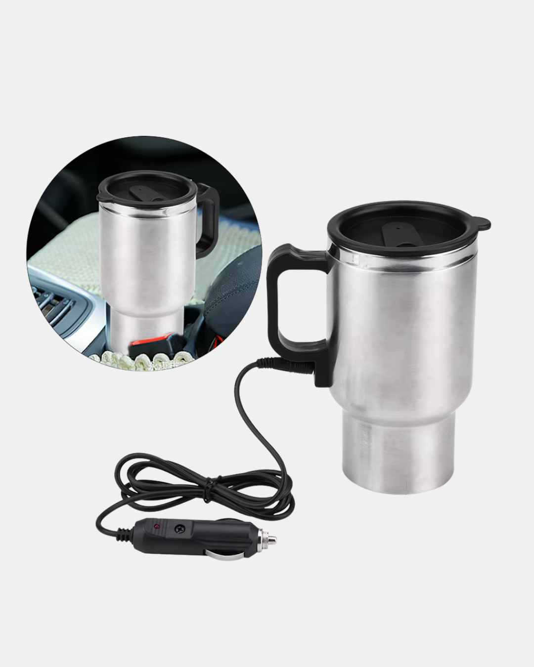 Araç İçi Su Isıtıcı Termos Kupa 12 Watt Enerji Tasarruflu - Görsel 2