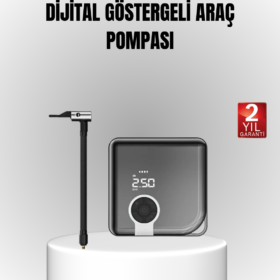 6000mAh Bataryalı Type-C Şarjlı Mini Hava Kompresörü LED Işıklı