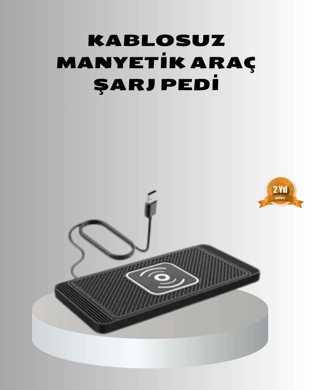 Manyetik Şarj Pedi 7.5W 10W 15W Hızlı Şarj Kaymaz Tabanlı