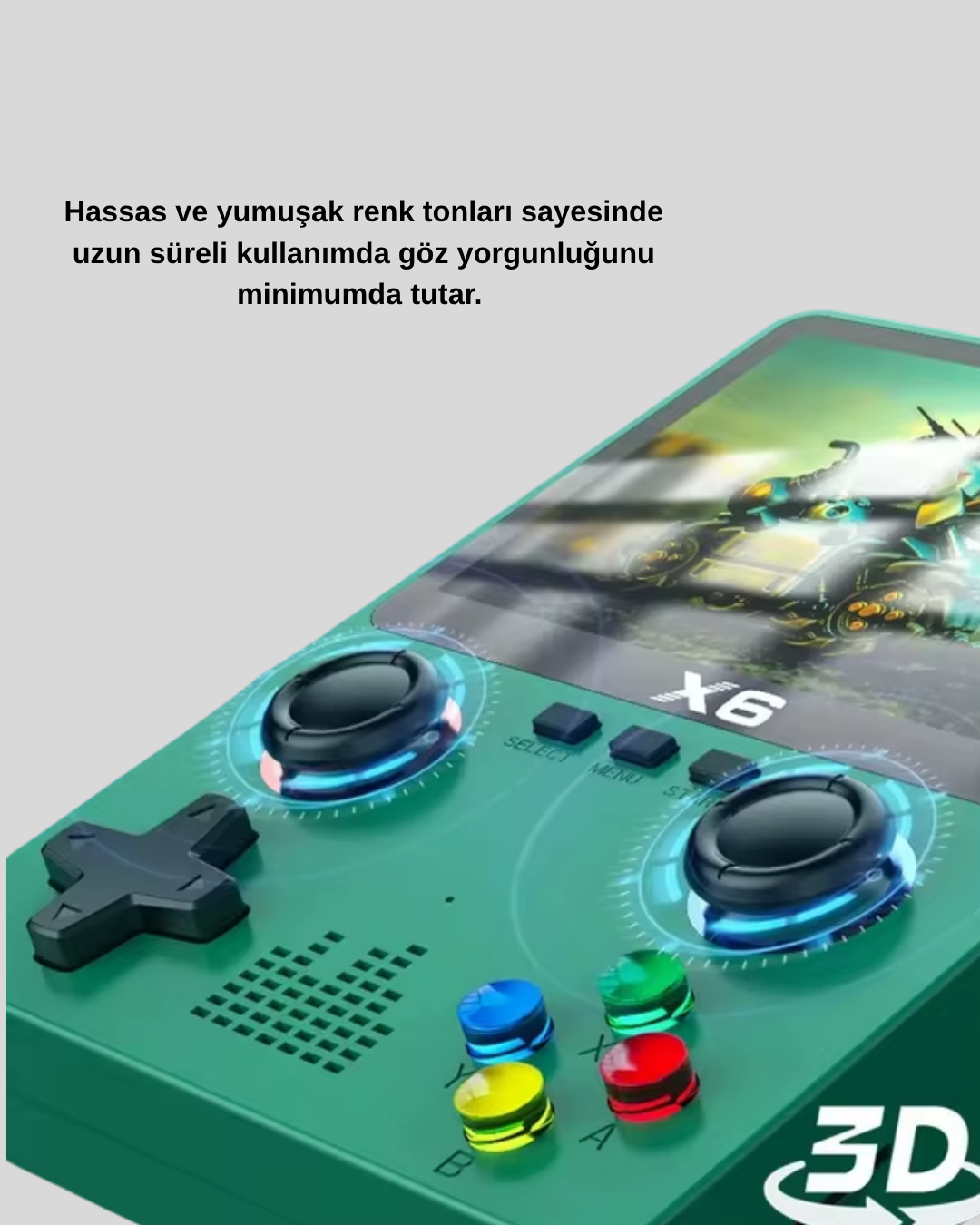 3.5 İnç IPS Ekranlı Taşınabilir Oyun Konsolu Ergonomik Çift Tetikli - Görsel 4