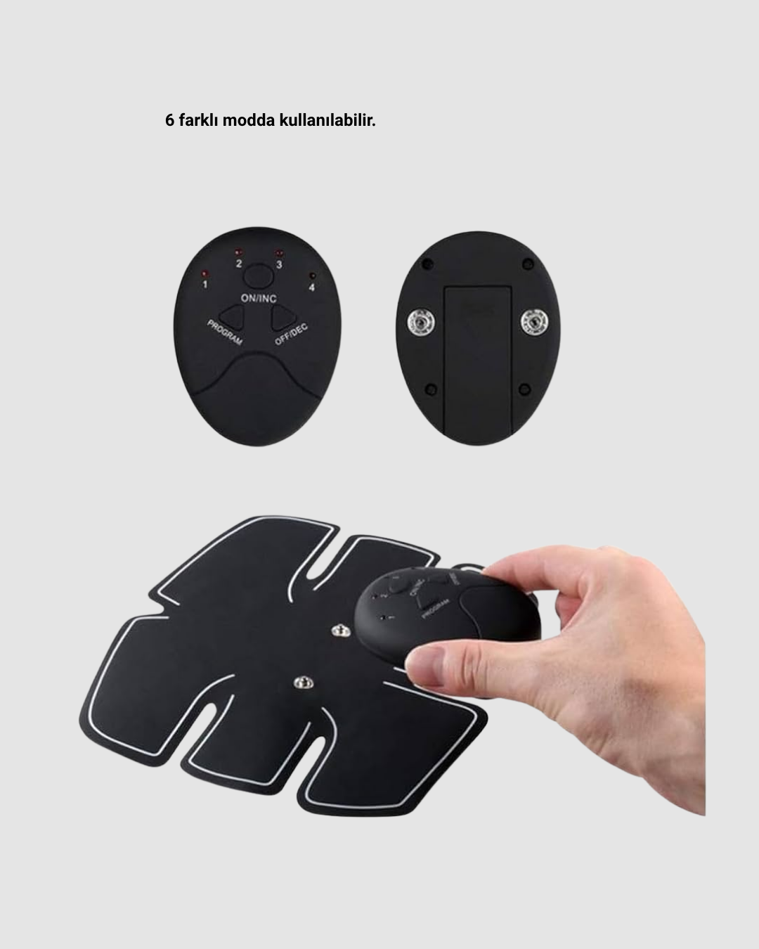 EMS Vücut Geliştirici Göbek ve Kol Pedli 6 Modlu Akıllı Kas Cihazı - Görsel 5