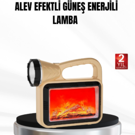 Solar Alev Işığı COB Teknolojili Taşınabilir El Feneri ve Kamp Lambası