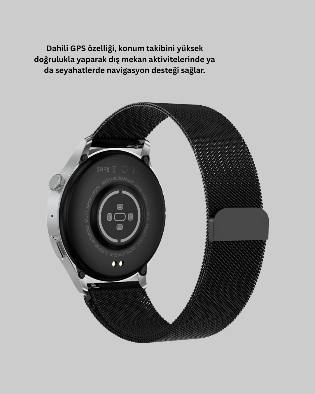 Akıllı Saat GPS Nabız Uyku Takibi Sesli Arama Titreşim Bildirimli - Görsel 5