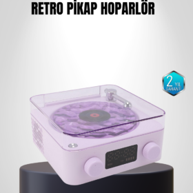 Bluetooth Retro Pikap Hoparlör 360 Derece Ses Projektörlü Gece Lambası Çok Fonksiyonlu
