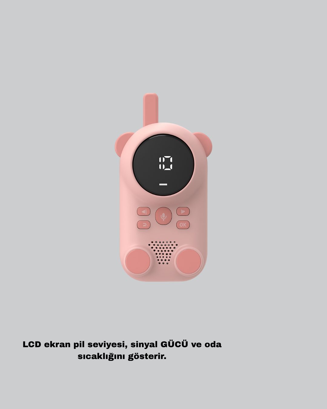 Uzun Menzilli Bebek Telsizi 1-3 Km Çekim 22 Kanal LCD Ekran VOX Şarjlı - Görsel 5