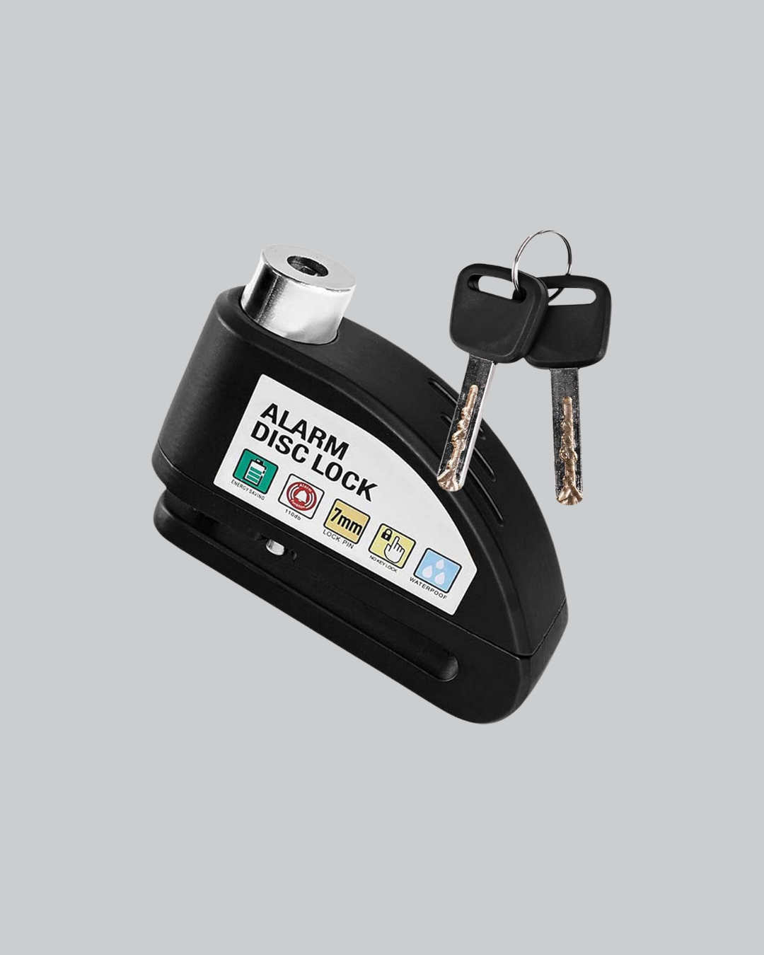 Titreşim Sensörlü Alarmlı Motosiklet Disk Kilidi 14mm Çelik Çift Kilitleme - Görsel 2