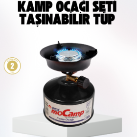 Outdoor Kamp Ocağı Gazlı Taşınabilir Pişirme Seti Üç Ayaklı Denge Aparatlı