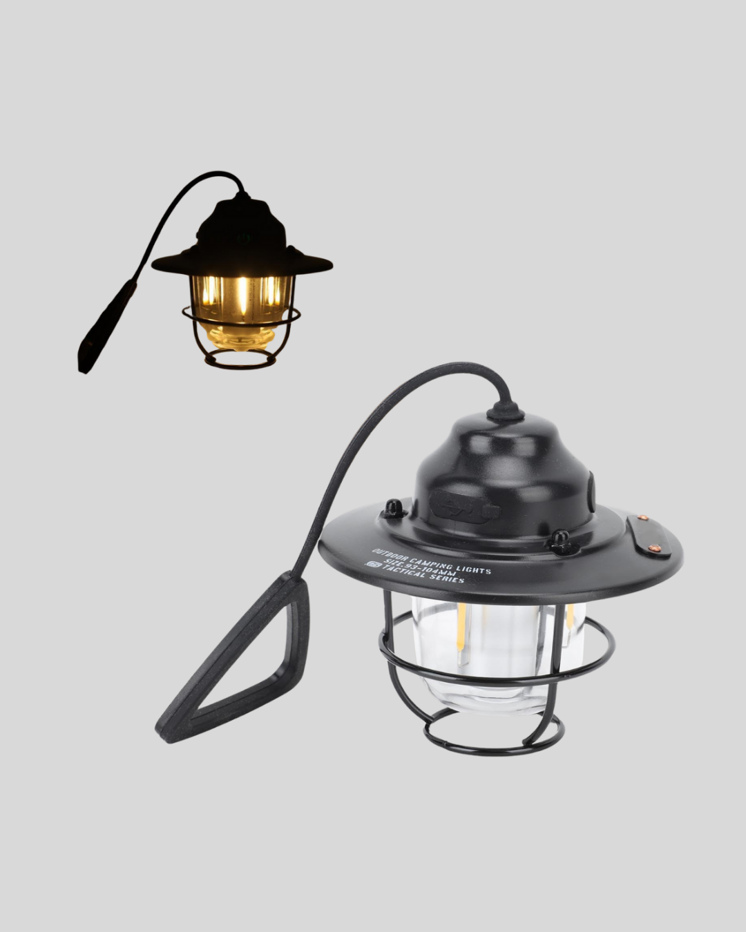 Taşınabilir Retro Çam Konisi Kamp Lambası Gece Işığı Su Geçirmez - Görsel 2