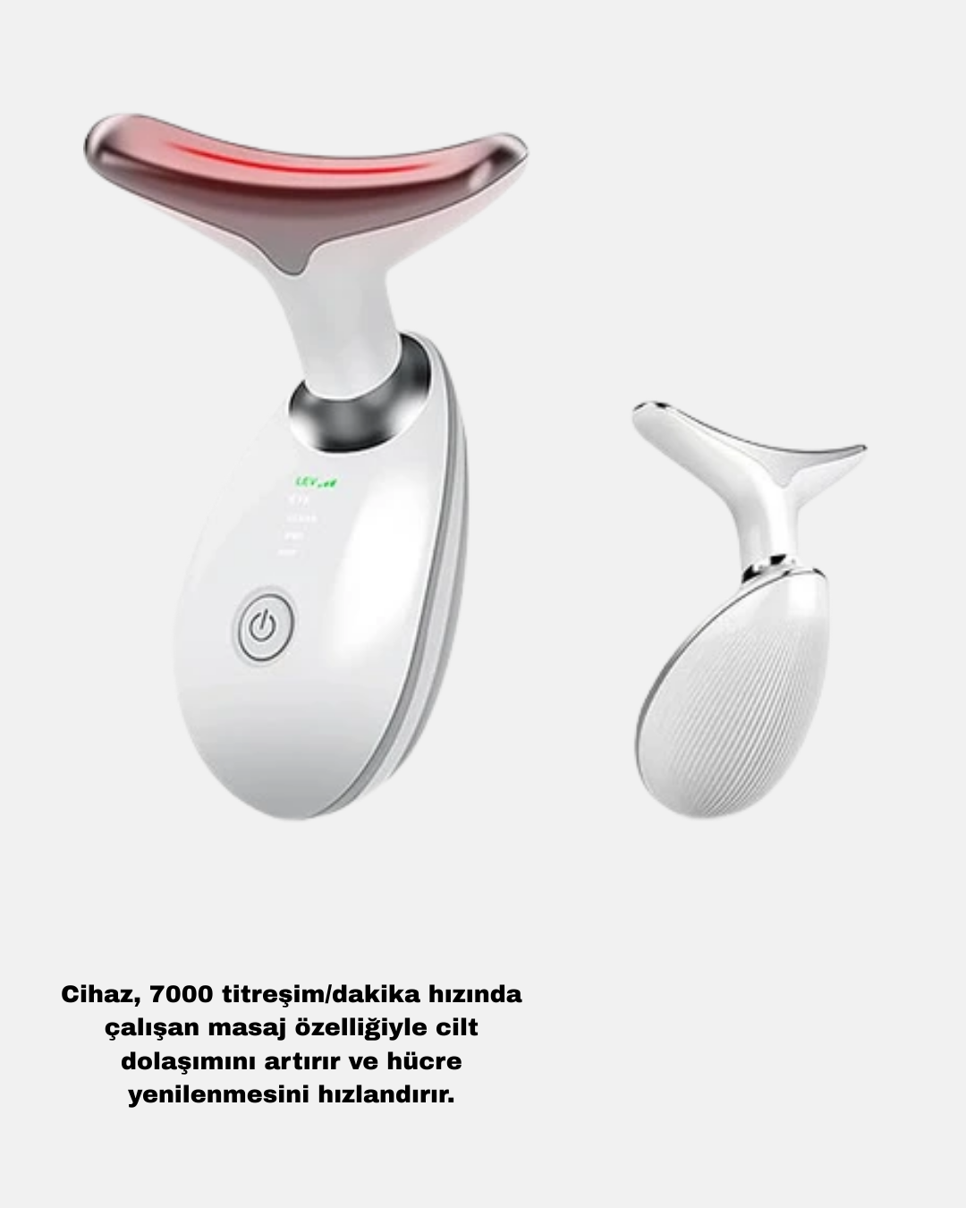 EMS Mikro Akım Yüz ve Boyun Sıkılaştırıcı Cihaz 7000 VPM Titreşim Isı Terapili - Görsel 3