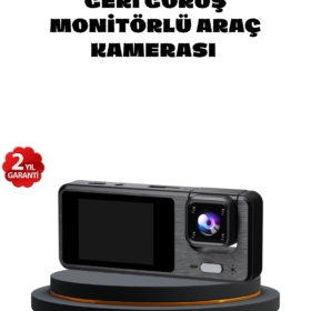 3 Kameralı Araç DVR 1080P Ön + HD Arka + İç Kamera Döngü Kayıt 2’’ Ekran