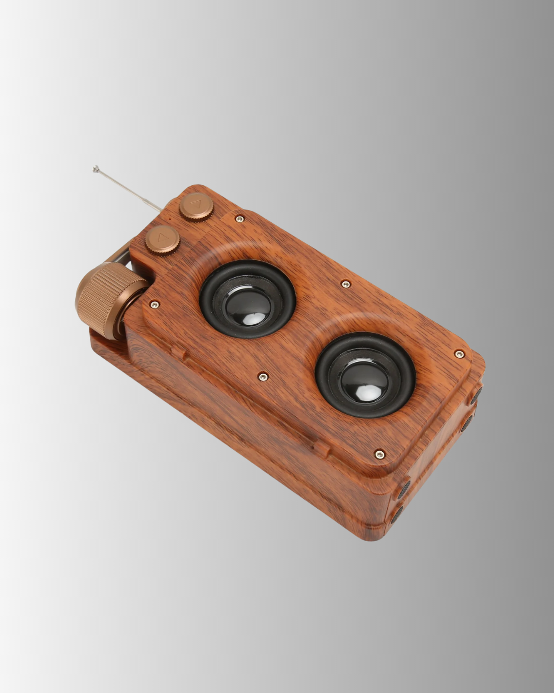 Vintage Tasarımlı Bluetooth Hoparlör Uzun Pil Ömürlü ve FM Destekli - Görsel 5