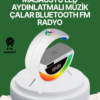 Dijital Saatli Kablosuz Şarj Destekli RGB LED Işıklı Bluetooth Ses Sistemi