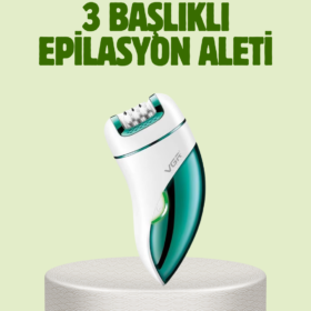 Çok Fonksiyonlu Epilatör 600mAh 90 Dakika Kullanım LED Metal Başlık Su Geçirmez