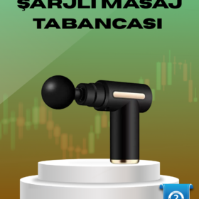 6 Kademeli Kas Masaj Tabancası 4 Başlıklı Güçlü Sessiz Sporcu Masaj Cihazı Şarjlı