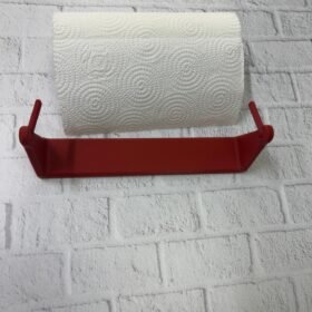 Dekoratif Kırmızı Kağıt Havlu Tutucu Duvar Askılı Model